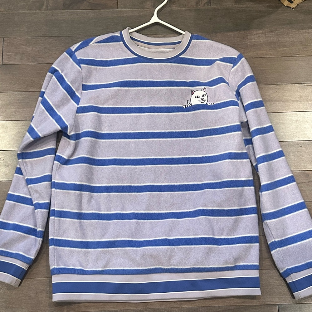 Ripndip Blue and White Striped Sweater